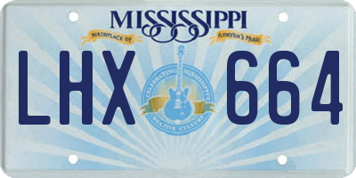 MS license plate LHX664