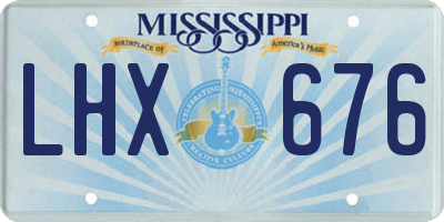MS license plate LHX676