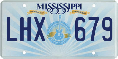 MS license plate LHX679
