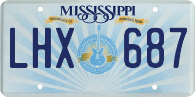 MS license plate LHX687