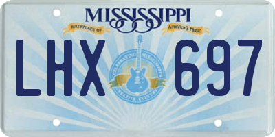 MS license plate LHX697