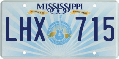 MS license plate LHX715