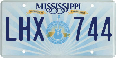MS license plate LHX744