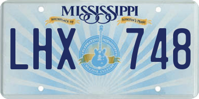 MS license plate LHX748