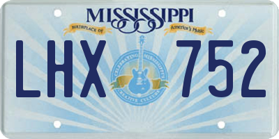 MS license plate LHX752