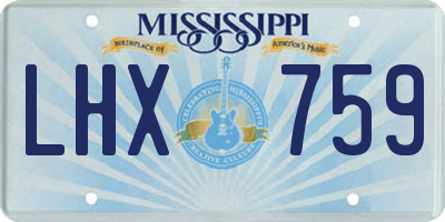 MS license plate LHX759