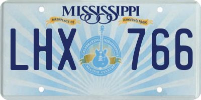 MS license plate LHX766