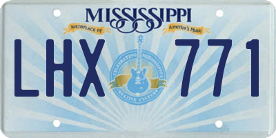 MS license plate LHX771