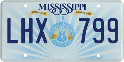 MS license plate LHX799