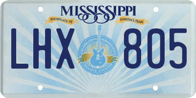 MS license plate LHX805