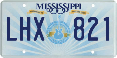 MS license plate LHX821