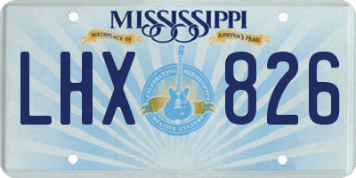 MS license plate LHX826