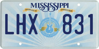 MS license plate LHX831