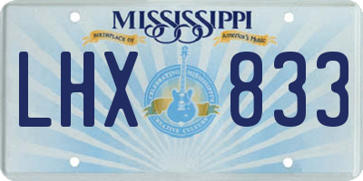 MS license plate LHX833