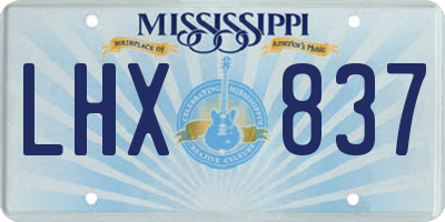 MS license plate LHX837