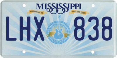 MS license plate LHX838