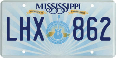 MS license plate LHX862