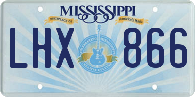 MS license plate LHX866