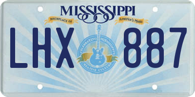 MS license plate LHX887