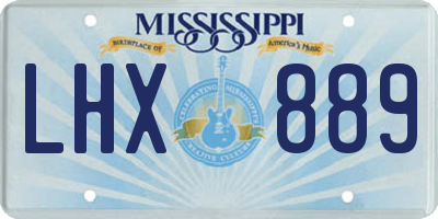 MS license plate LHX889