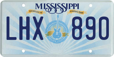 MS license plate LHX890