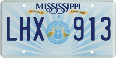 MS license plate LHX913