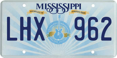 MS license plate LHX962
