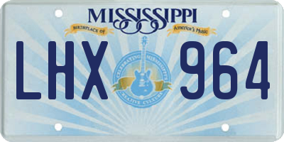 MS license plate LHX964