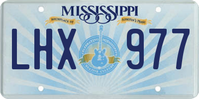 MS license plate LHX977
