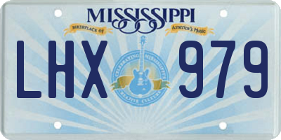 MS license plate LHX979