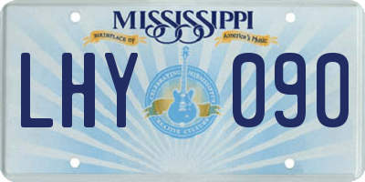 MS license plate LHY090