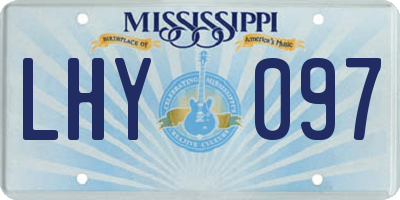 MS license plate LHY097
