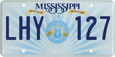 MS license plate LHY127