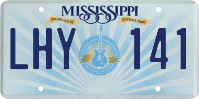 MS license plate LHY141