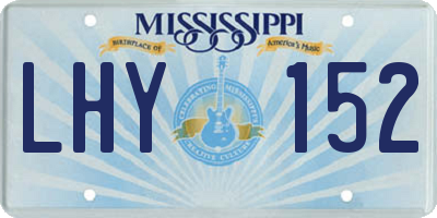 MS license plate LHY152