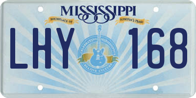 MS license plate LHY168