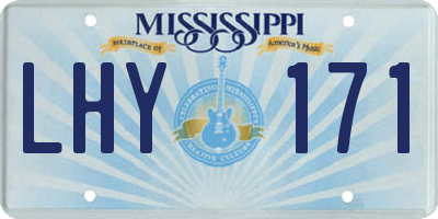 MS license plate LHY171