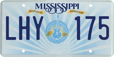 MS license plate LHY175