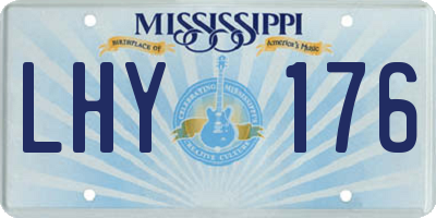 MS license plate LHY176