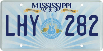 MS license plate LHY282