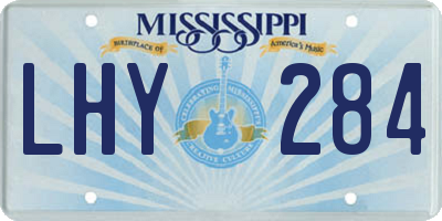 MS license plate LHY284