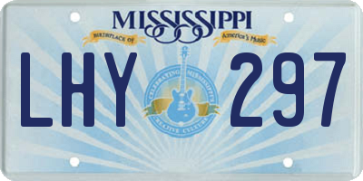 MS license plate LHY297