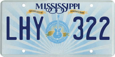 MS license plate LHY322