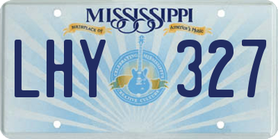 MS license plate LHY327