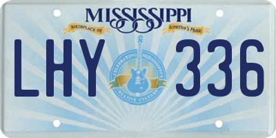 MS license plate LHY336