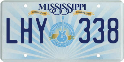 MS license plate LHY338