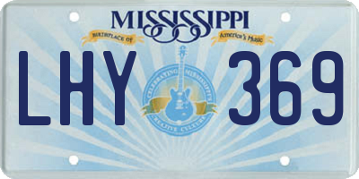 MS license plate LHY369