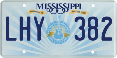 MS license plate LHY382