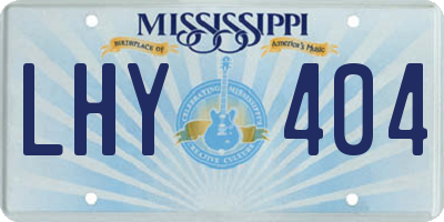 MS license plate LHY404