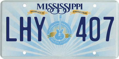 MS license plate LHY407